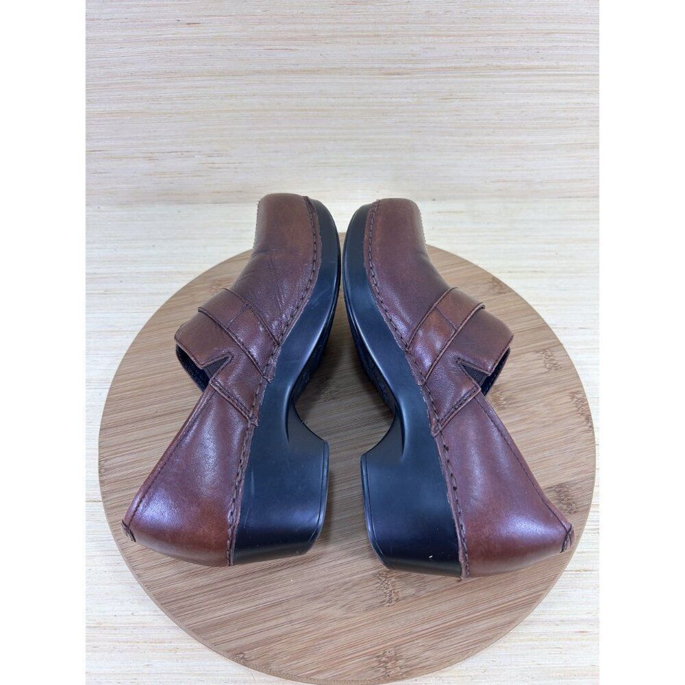 Dansko Tamara Brown Leather Buckle Clogs Womens Size 38 US 8 - Picture 5 of 8